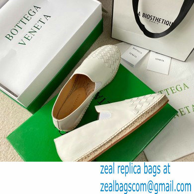 Bottega Veneta Intrecciato Calf Gala Espadrilles White 2021