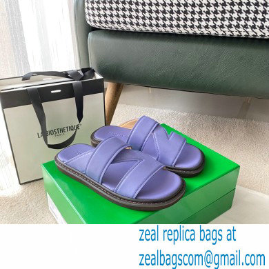 Bottega Veneta THE BAND Calf Leather Slip-on Sandals Lavender 2021