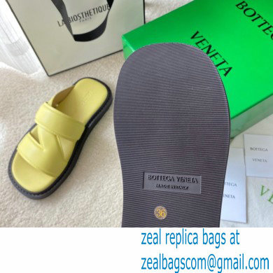 Bottega Veneta THE BAND Calf Leather Slip-on Sandals Yellow 2021