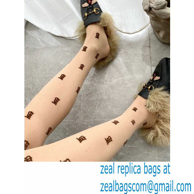 Burberry Logo Pantyhose Tights 02 - Click Image to Close