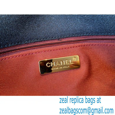 Chanel 19 Cotton Canvas/Calfskin Small Flap Bag AS1160 Black 2021