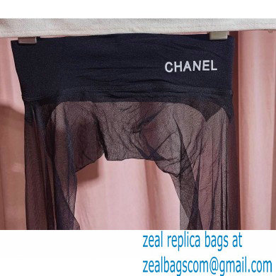 Chanel Logo Pantyhose Tights 08