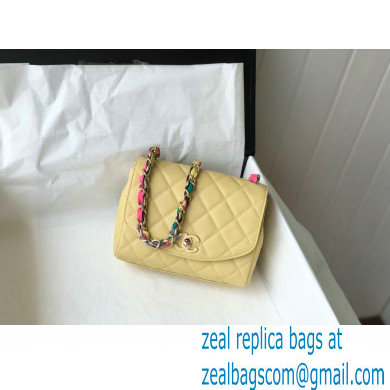 Chanel Scarf Entwined Chain yellow Mini Flap Bag 2021