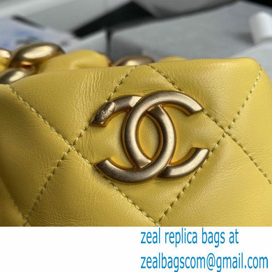 Chanel Small Drawstring Tote with Chain Bag AS2390 Yellow 2021