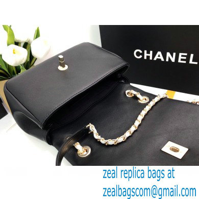 Chanel Small Flap Bag with Entwined Chain AS2382 Black 2021