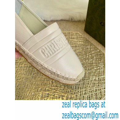 Dior Granville Espadrilles In Embossed Lambskin White 2021