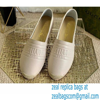 Dior Granville Espadrilles In Embossed Lambskin White 2021 - Click Image to Close