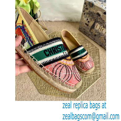 Dior Granville Espadrilles In Multicolor Embroidered Cotton 2021