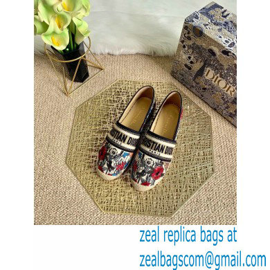 Dior Granville Espadrilles In Multicolor Mille Fleurs Embroidered Cotton 2021