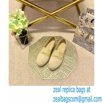 Dior Granville Espadrilles In Stripes Embroidered Cotton Beige 2021 - Click Image to Close