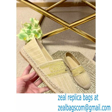 Dior Granville Espadrilles In Stripes Embroidered Cotton Beige 2021