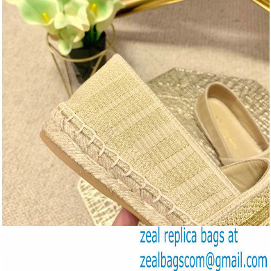 Dior Granville Espadrilles In Stripes Embroidered Cotton Beige 2021