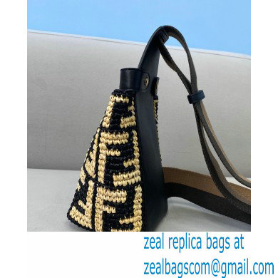 Fendi Black Raffia Guitar One-shoulder Mini Bag 2021