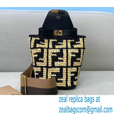 Fendi Black Raffia Guitar One-shoulder Mini Bag 2021 - Click Image to Close