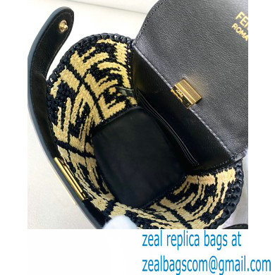 Fendi Black Raffia Guitar One-shoulder Mini Bag 2021 - Click Image to Close