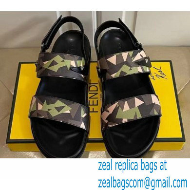 Fendi Camou Men's Slides Sandals 01 2021 - Click Image to Close