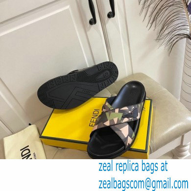 Fendi Camou Men's Slides Sandals 06 2021 - Click Image to Close