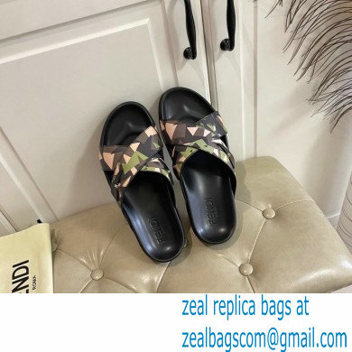 Fendi Camou Men's Slides Sandals 06 2021 - Click Image to Close