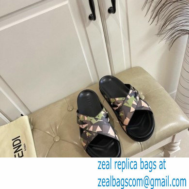 Fendi Camou Men's Slides Sandals 06 2021 - Click Image to Close