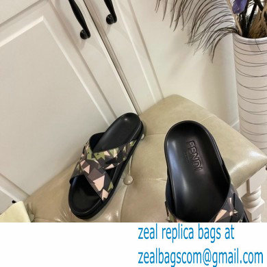 Fendi Camou Men's Slides Sandals 06 2021 - Click Image to Close