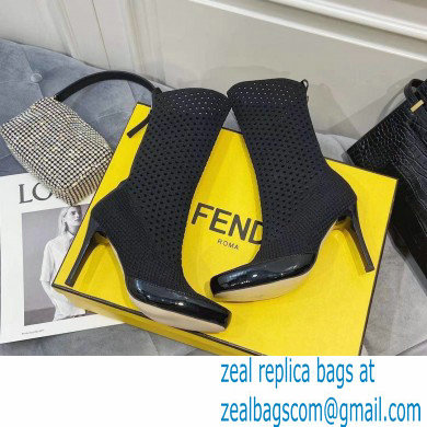 Fendi Elasticated Lace Promenade Ankle Boots Black 2021