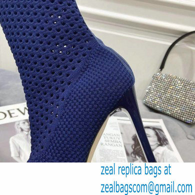 Fendi Elasticated Lace Promenade Ankle Boots Blue 2021 - Click Image to Close