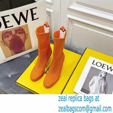 Fendi Elasticated Lace Promenade Ankle Boots Orange 2021 - Click Image to Close