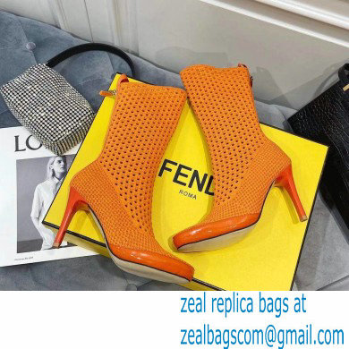 Fendi Elasticated Lace Promenade Ankle Boots Orange 2021 - Click Image to Close