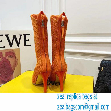 Fendi Elasticated Lace Promenade Ankle Boots Orange 2021 - Click Image to Close