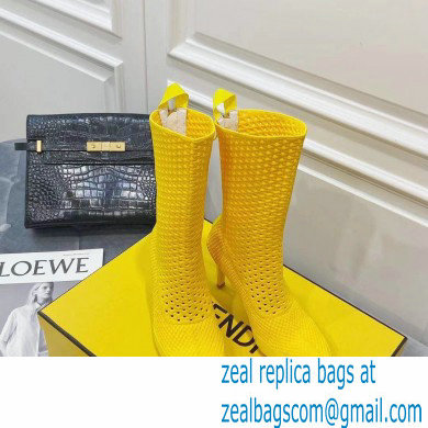 Fendi Elasticated Lace Promenade Ankle Boots Yellow 2021