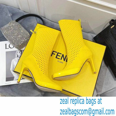 Fendi Elasticated Lace Promenade Ankle Boots Yellow 2021