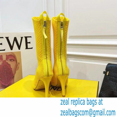 Fendi Elasticated Lace Promenade Ankle Boots Yellow 2021