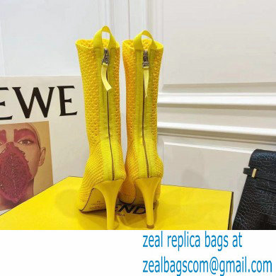 Fendi Elasticated Lace Promenade Ankle Boots Yellow 2021 - Click Image to Close