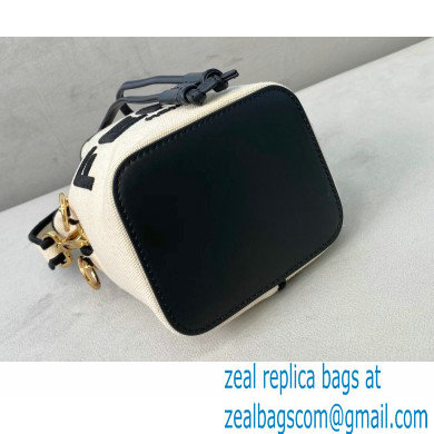 Fendi FENDI ROMA Mon Tresor Mini Bucket Bag Undyed Canvas White 2021 - Click Image to Close