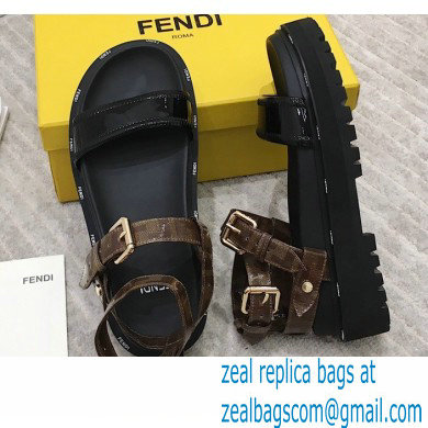 Fendi FF-logo Chunky Sandals Black 2021