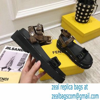 Fendi FF-logo Chunky Sandals Black 2021