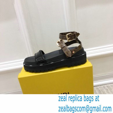 Fendi FF-logo Chunky Sandals Black 2021