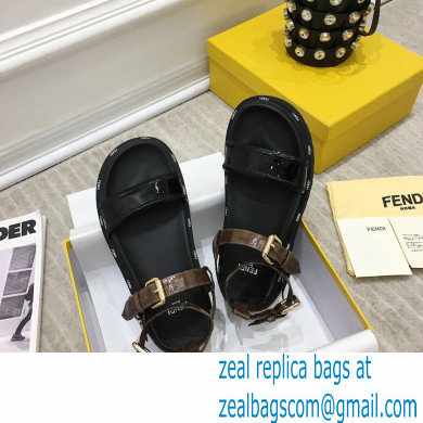 Fendi FF-logo Chunky Sandals Black 2021