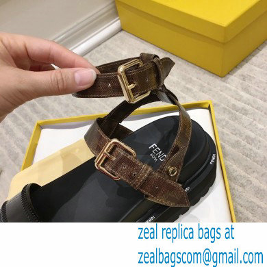 Fendi FF-logo Chunky Sandals Black 2021