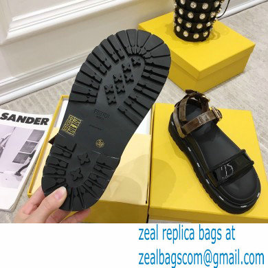 Fendi FF-logo Chunky Sandals Black 2021