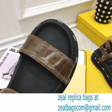 Fendi FF-logo Chunky Sandals Brown 2021