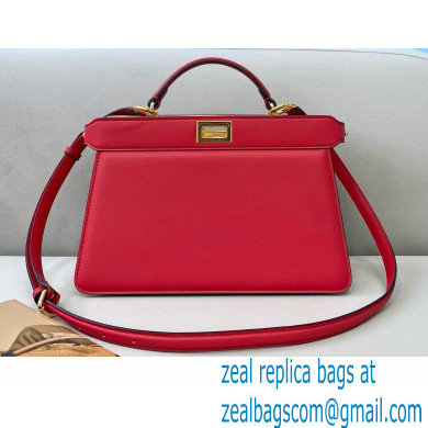 Fendi Iconic Peekaboo ISEEU East-West Bag Red 2021 - Click Image to Close