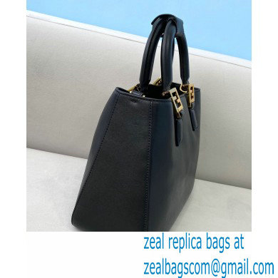 Fendi Leather FF Tote Small Bag Black 2021 - Click Image to Close