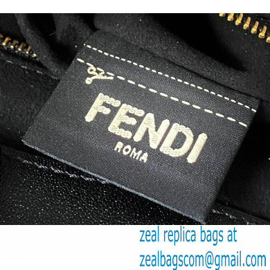 Fendi Leather FF Tote Small Bag Black 2021 - Click Image to Close