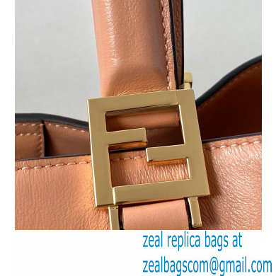 Fendi Leather FF Tote Small Bag Nude Pink 2021