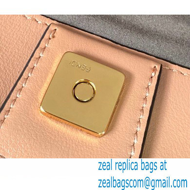 Fendi Leather FF Tote Small Bag Nude Pink 2021 - Click Image to Close