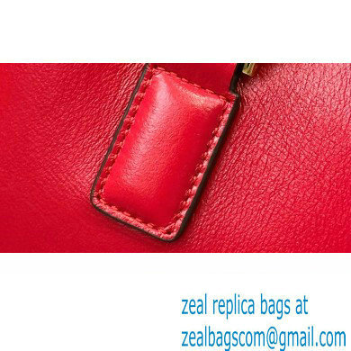 Fendi Leather FF Tote Small Bag Red 2021 - Click Image to Close