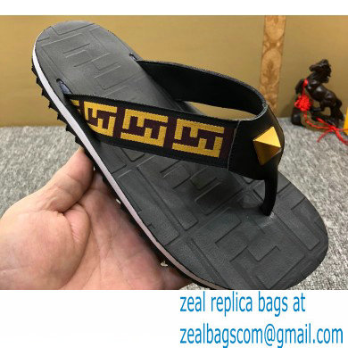 Fendi Rubber Men's Slides Thong Sandals 01 2021 - Click Image to Close