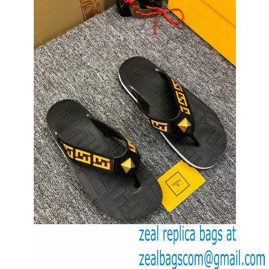 Fendi Rubber Men's Slides Thong Sandals 01 2021 - Click Image to Close