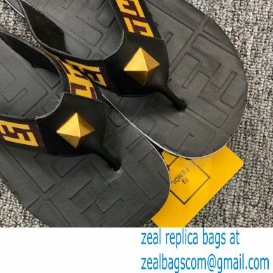 Fendi Rubber Men's Slides Thong Sandals 01 2021 - Click Image to Close